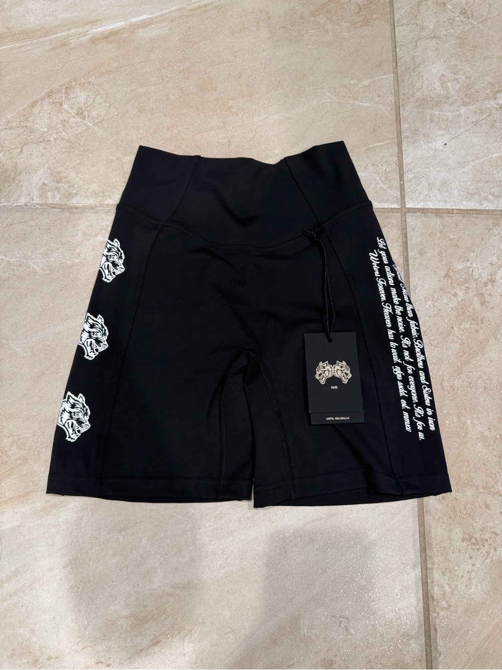 Darc Sport In the Clouds Georgia Energy Black High-Waist Bike Shorts
